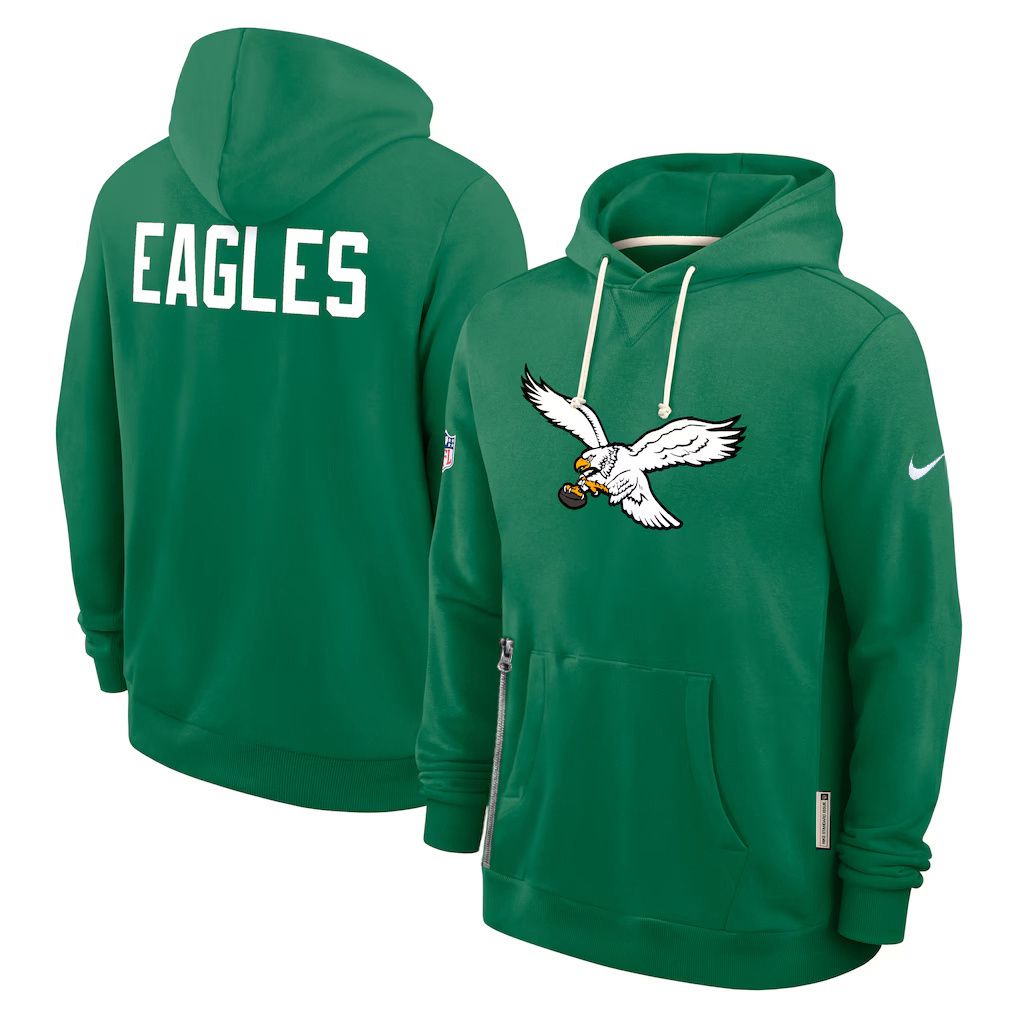 Men 2026 NFL Philadelphia Eagles hoodie Green 01